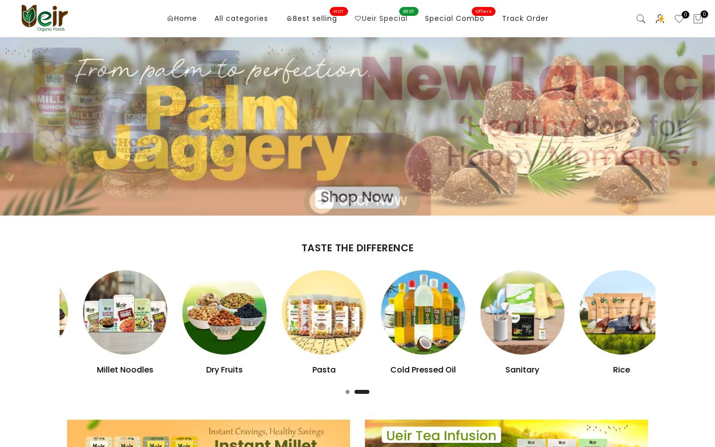 ueirorganic.com homepage screenshot