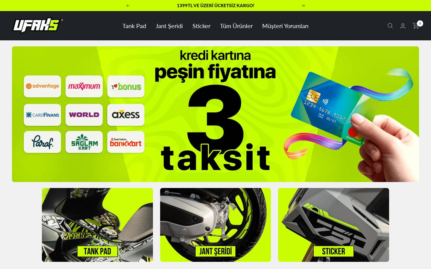 ufaks.com homepage screenshot