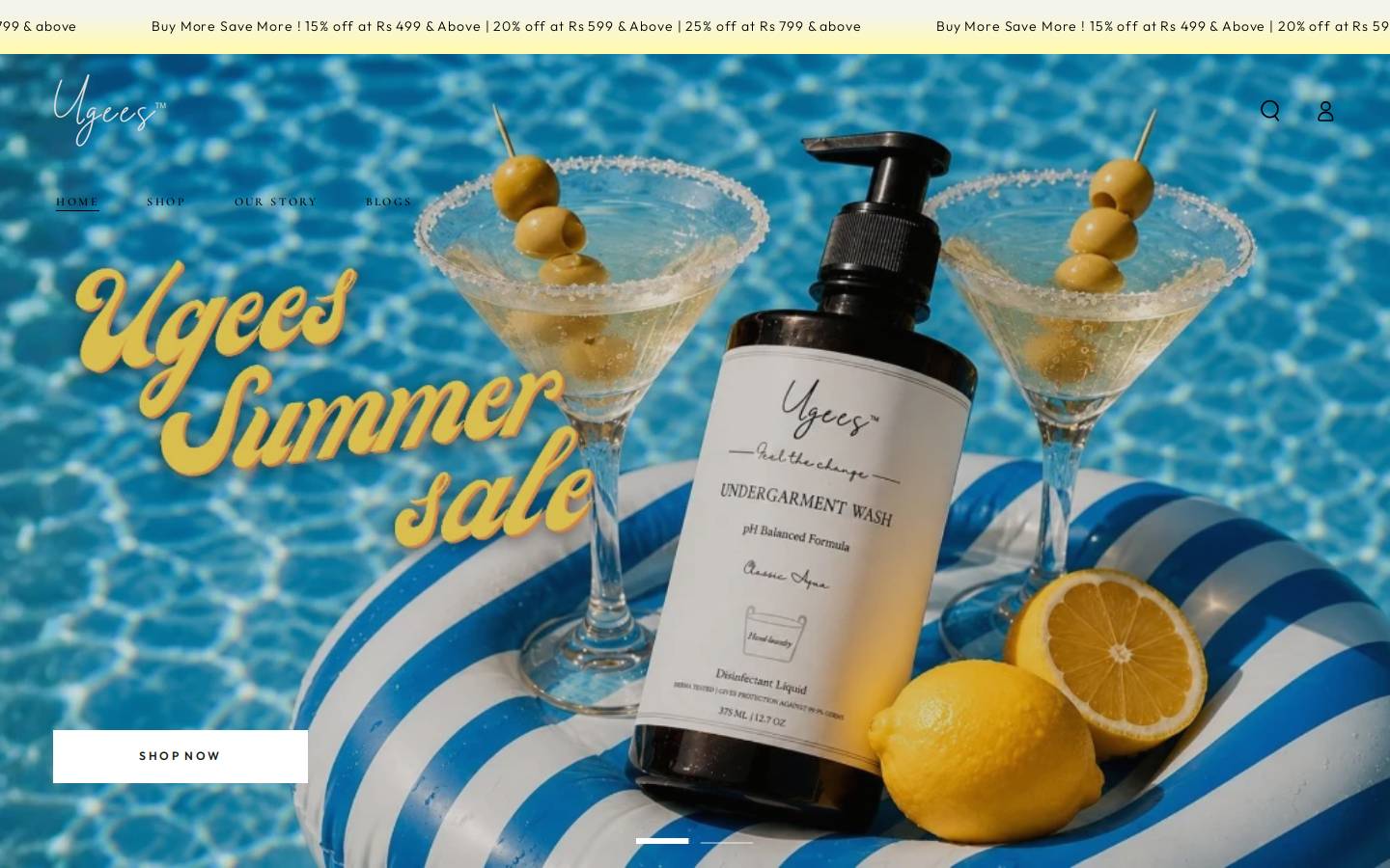 ugees.in homepage screenshot