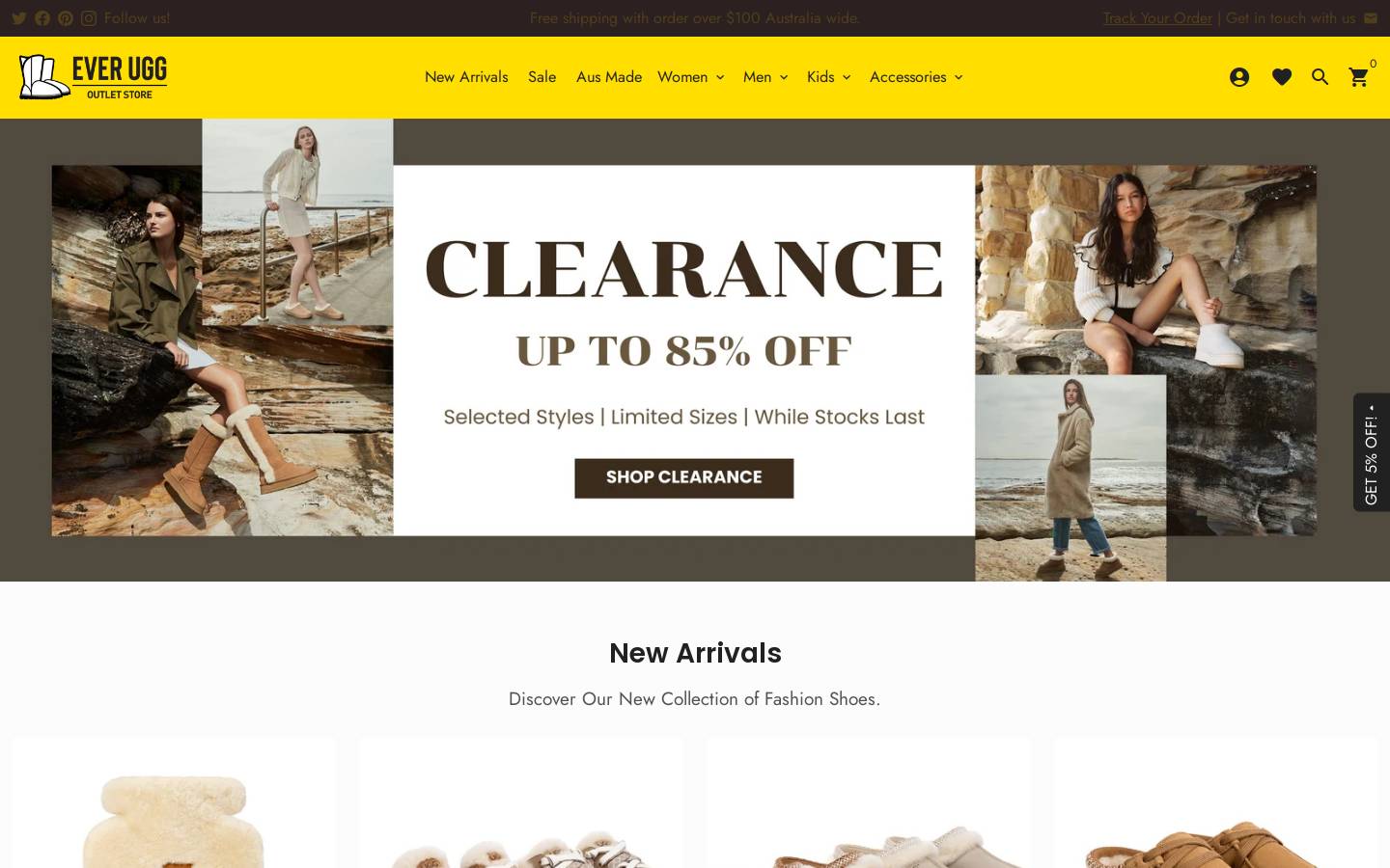 Uggoutlet homepage screenshot
