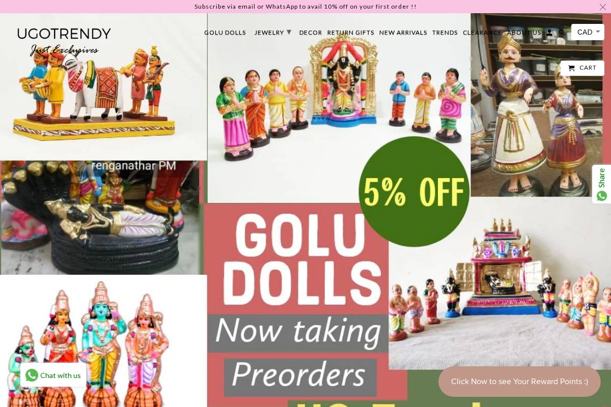 ugotrendy.com homepage screenshot