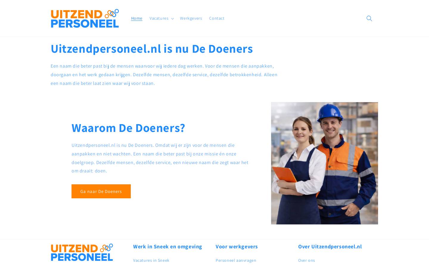 uitzendpersoneel.nl homepage screenshot