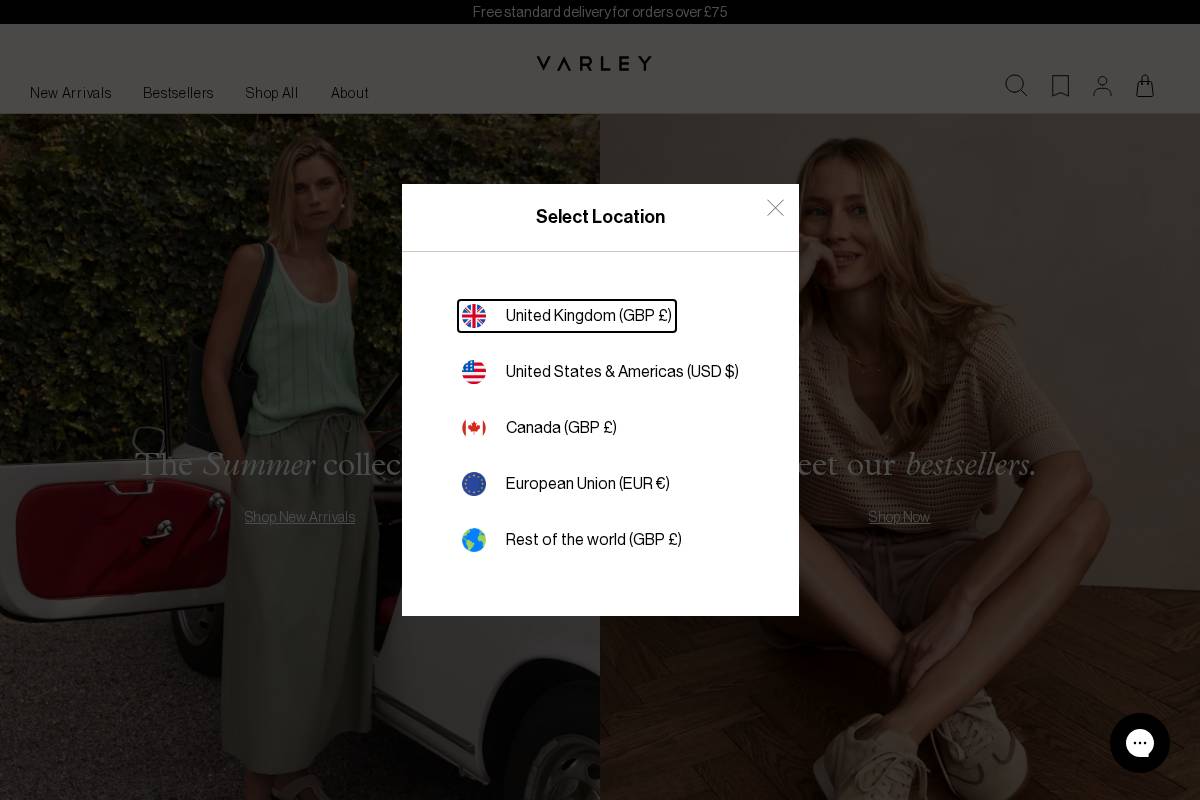 uk-checkout.varley.com homepage screenshot