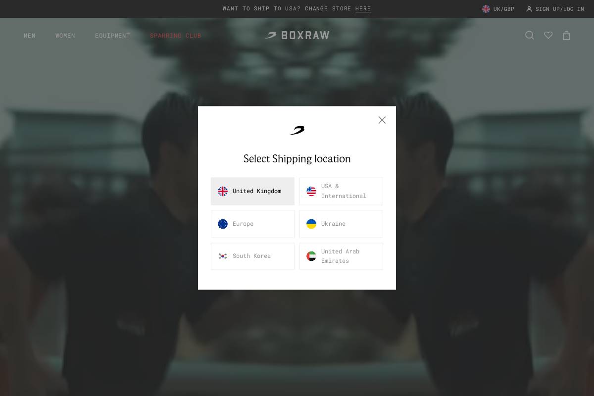 BOXRAW homepage screenshot