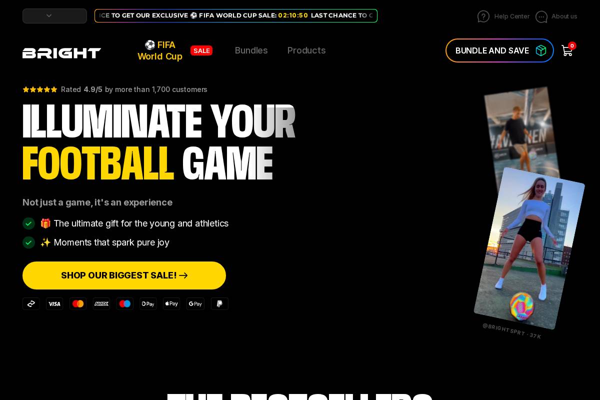 uk.brightsport.com homepage screenshot