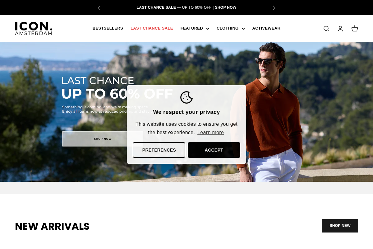 ICON.  homepage screenshot