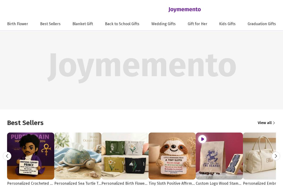 uk.joymemento.com homepage screenshot