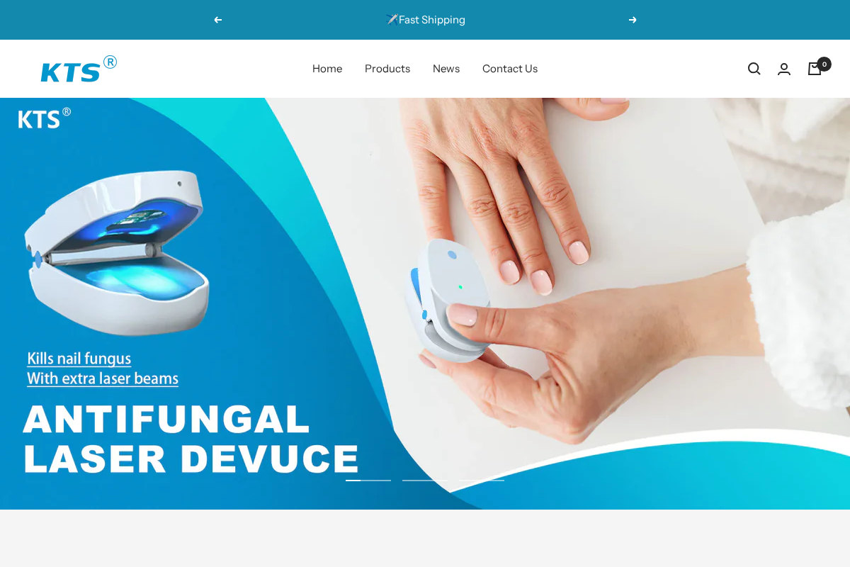 UK KTS Light Therapy homepage screenshot