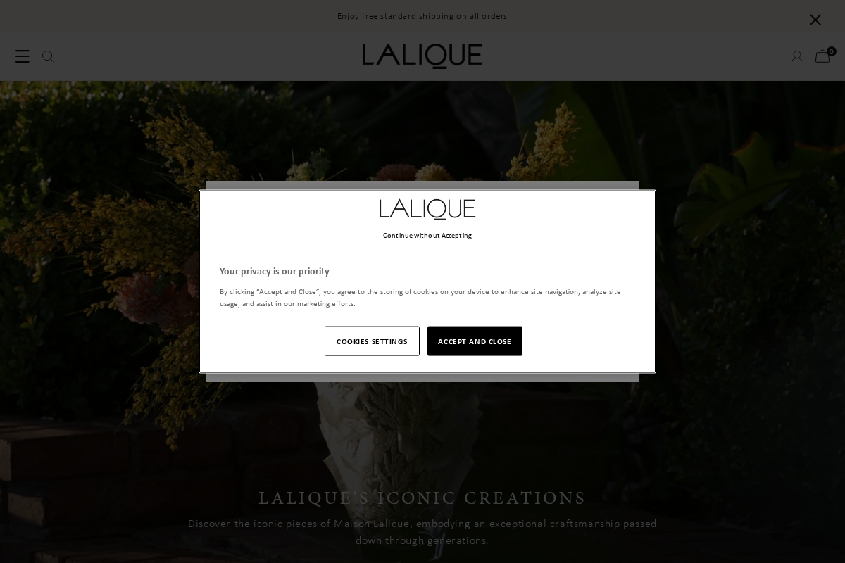 uk.lalique.com homepage screenshot