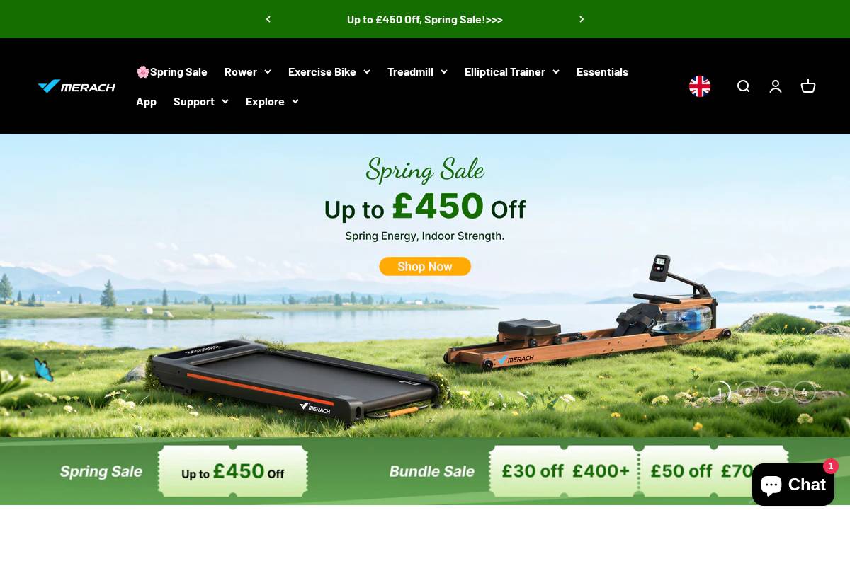 Merach UK homepage screenshot