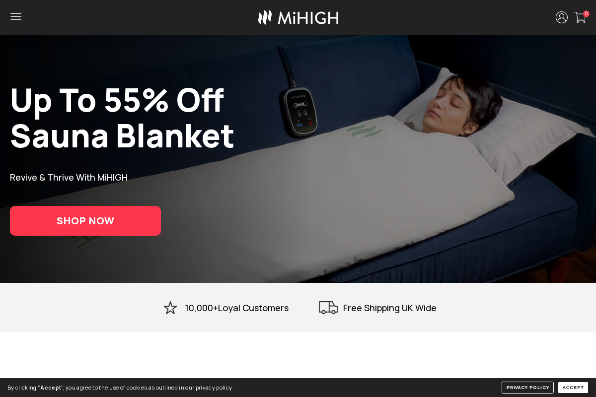 uk.mihigh.com homepage screenshot