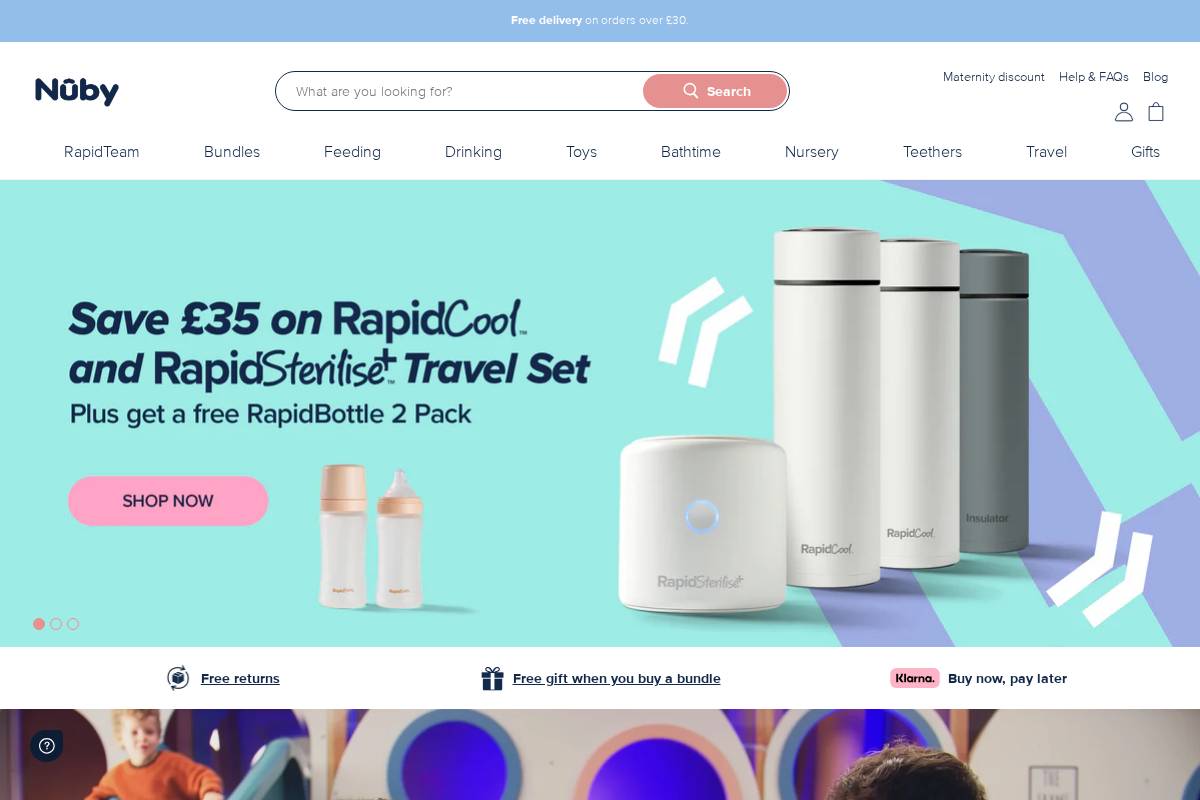 Uk Nuby homepage screenshot