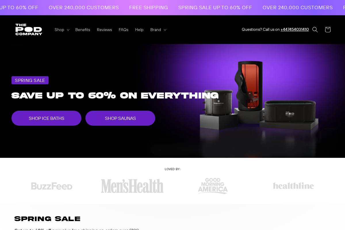 uk.podcompany.com homepage screenshot