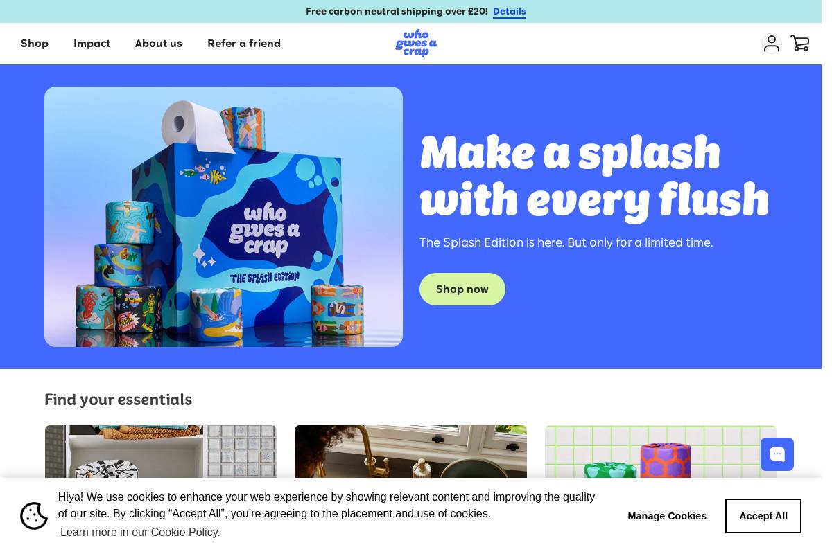 Who Gives A Crap homepage screenshot