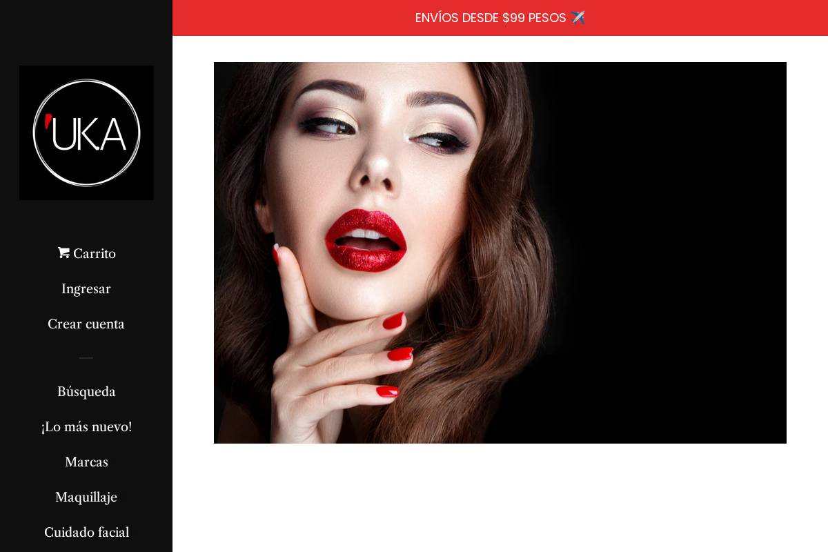 ukacosmetics.com homepage screenshot