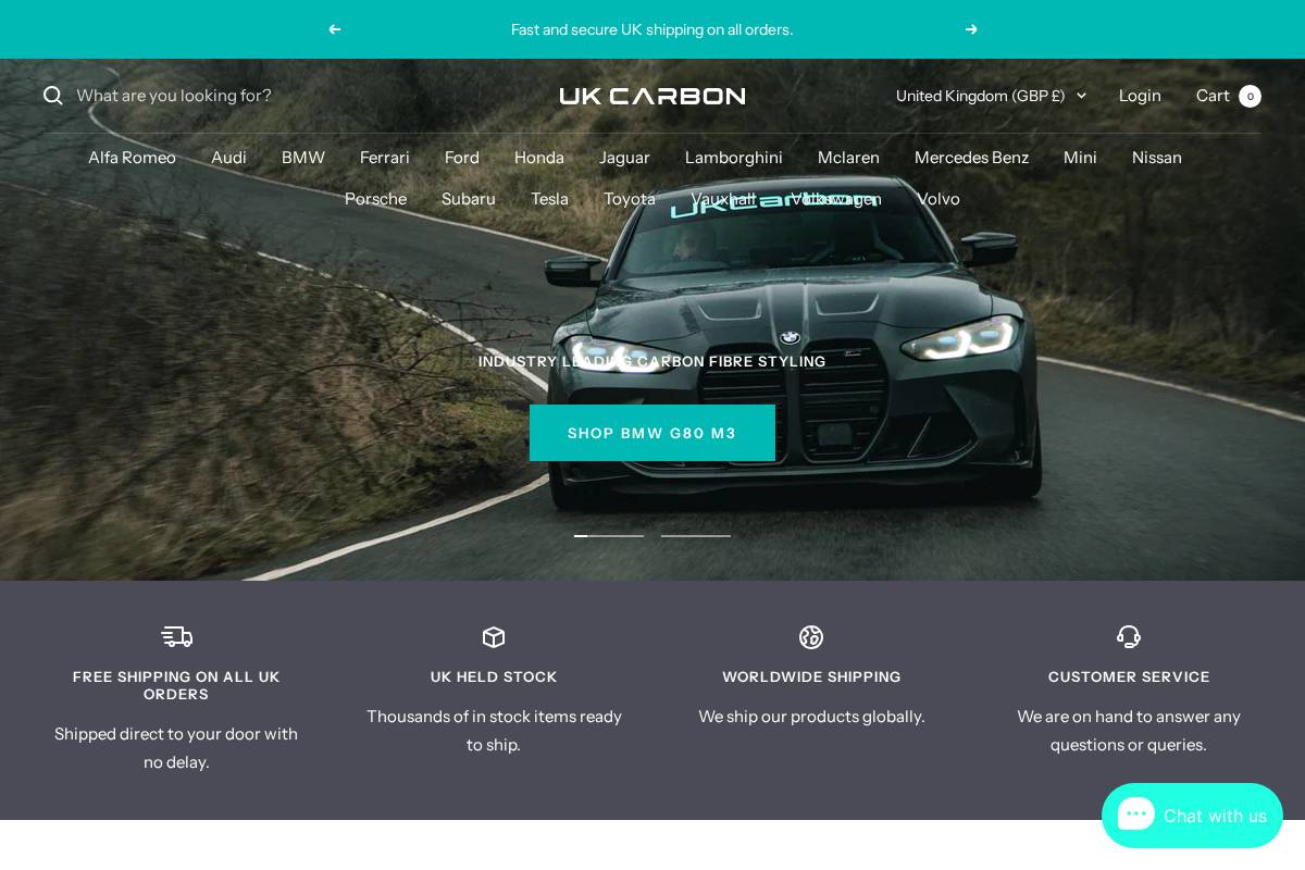 ukcarbon.com homepage screenshot