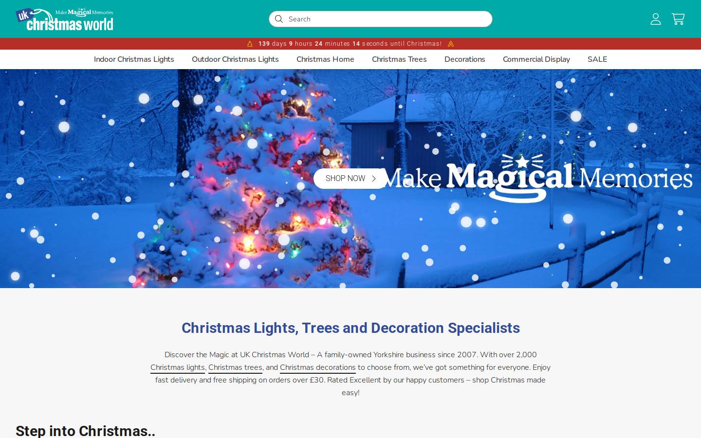 UK Christmas World homepage screenshot