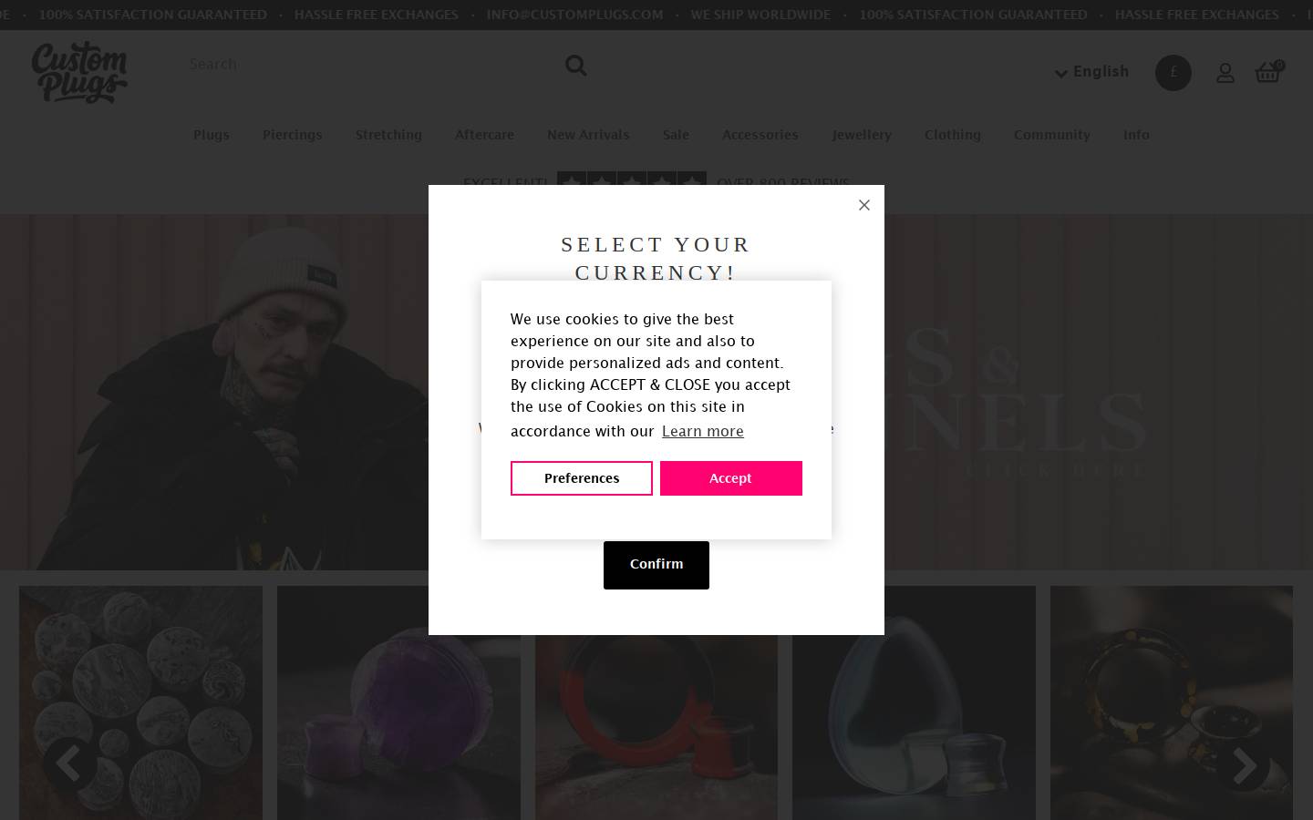 ukcustomplugs.com homepage screenshot