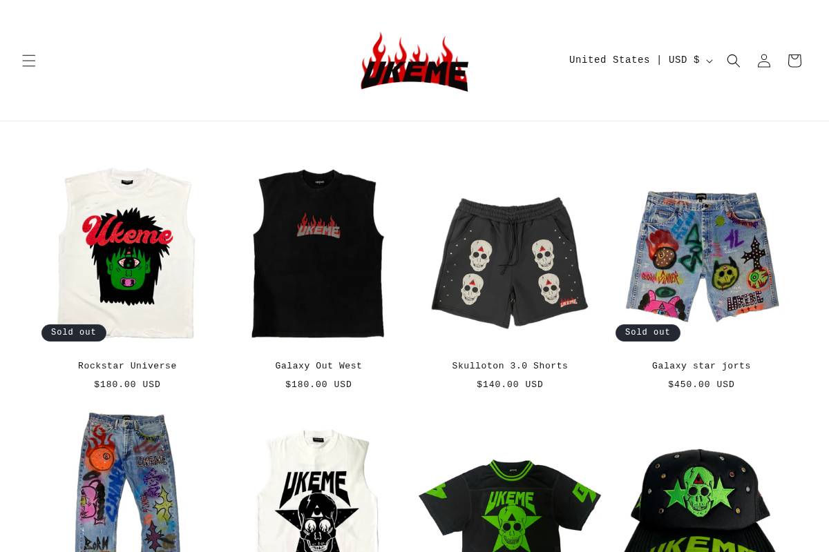 ukemeofficial.com homepage screenshot