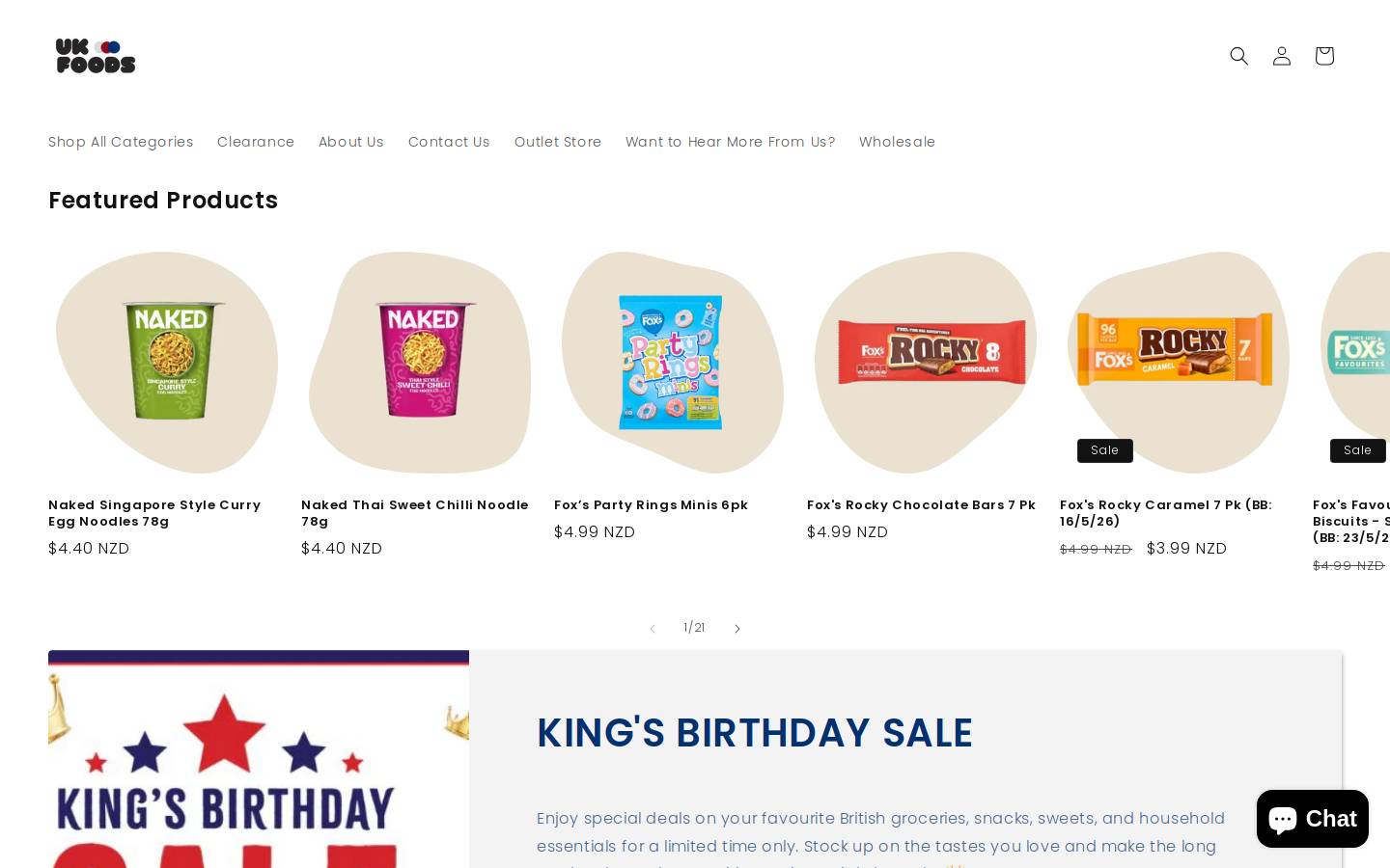 ukfoods.co.nz homepage screenshot
