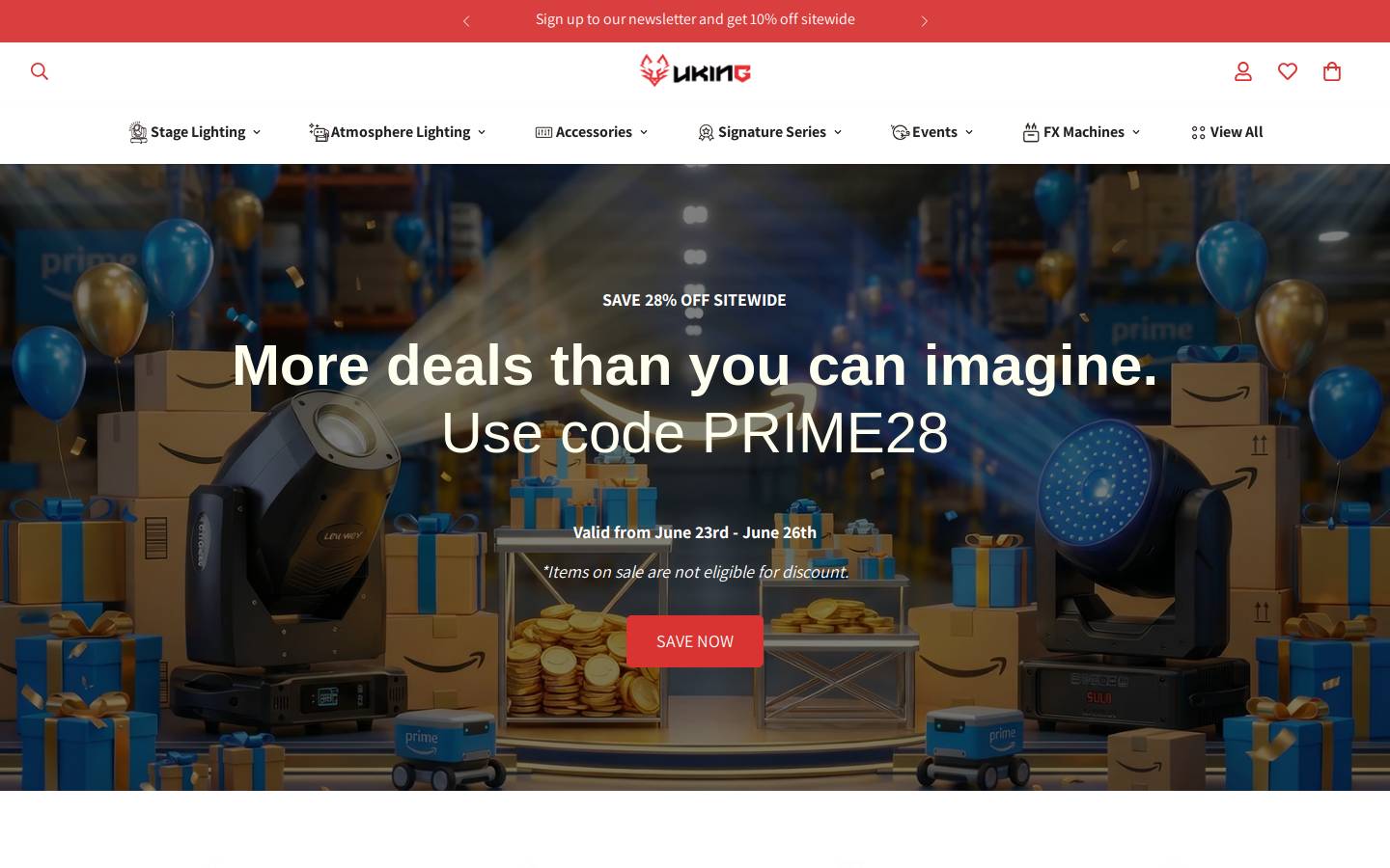 UKING homepage screenshot