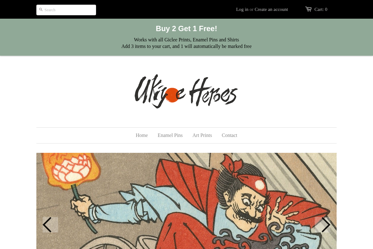 ukiyoeheroesportfolio.com homepage screenshot