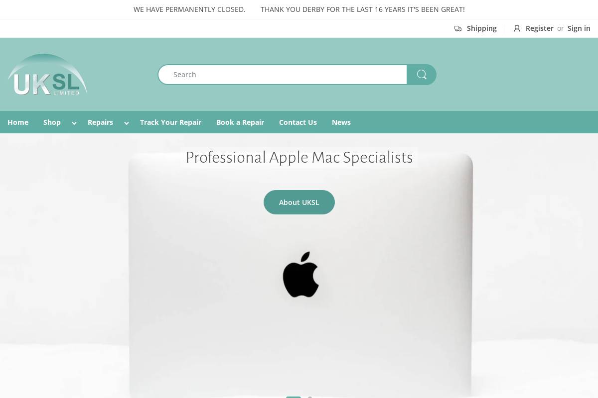 UKSL MacLab homepage screenshot