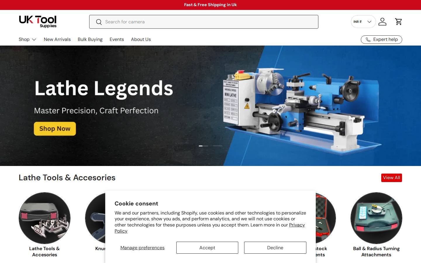Uktoolsupplies homepage screenshot