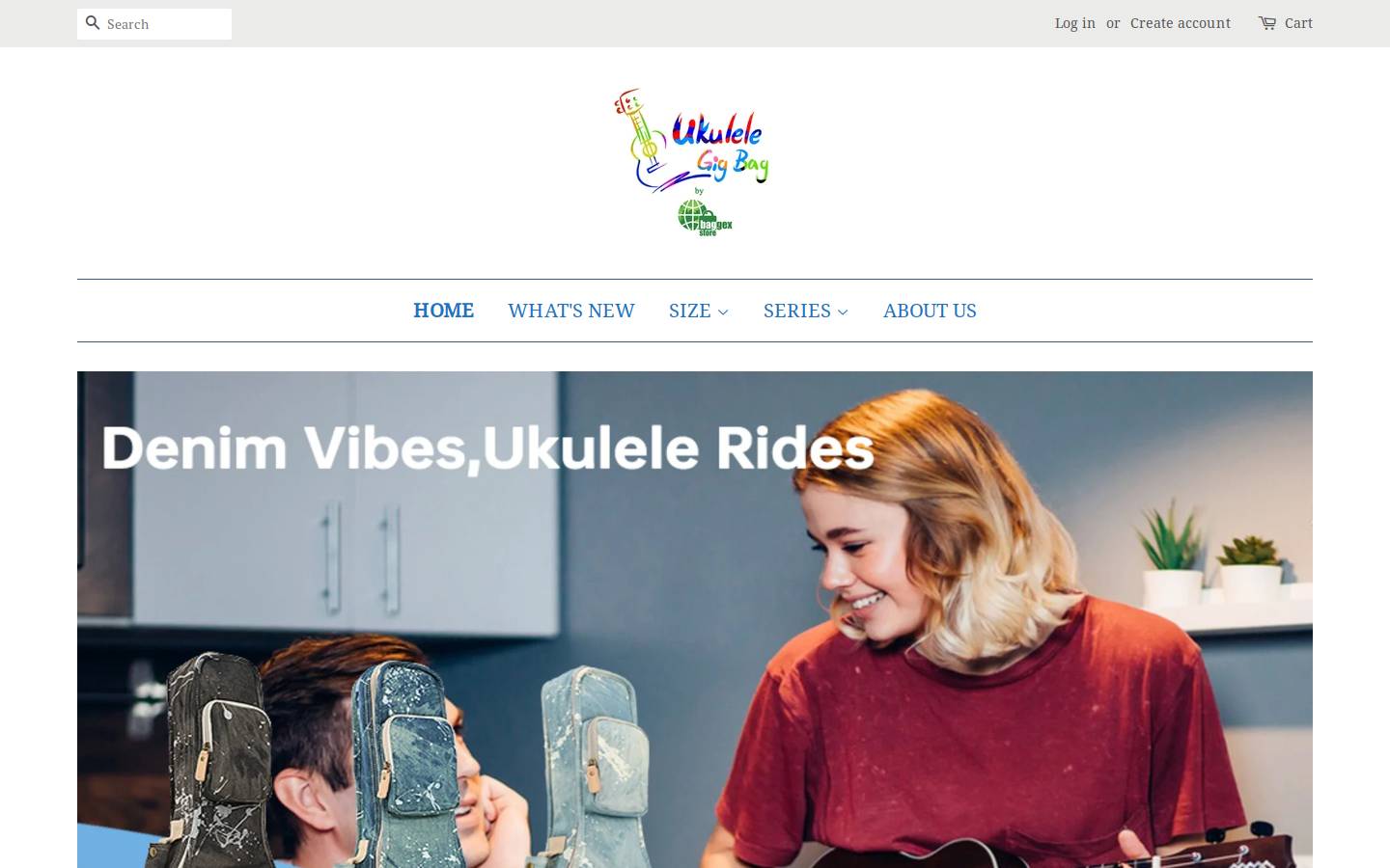 ukulelegigbag.com homepage screenshot