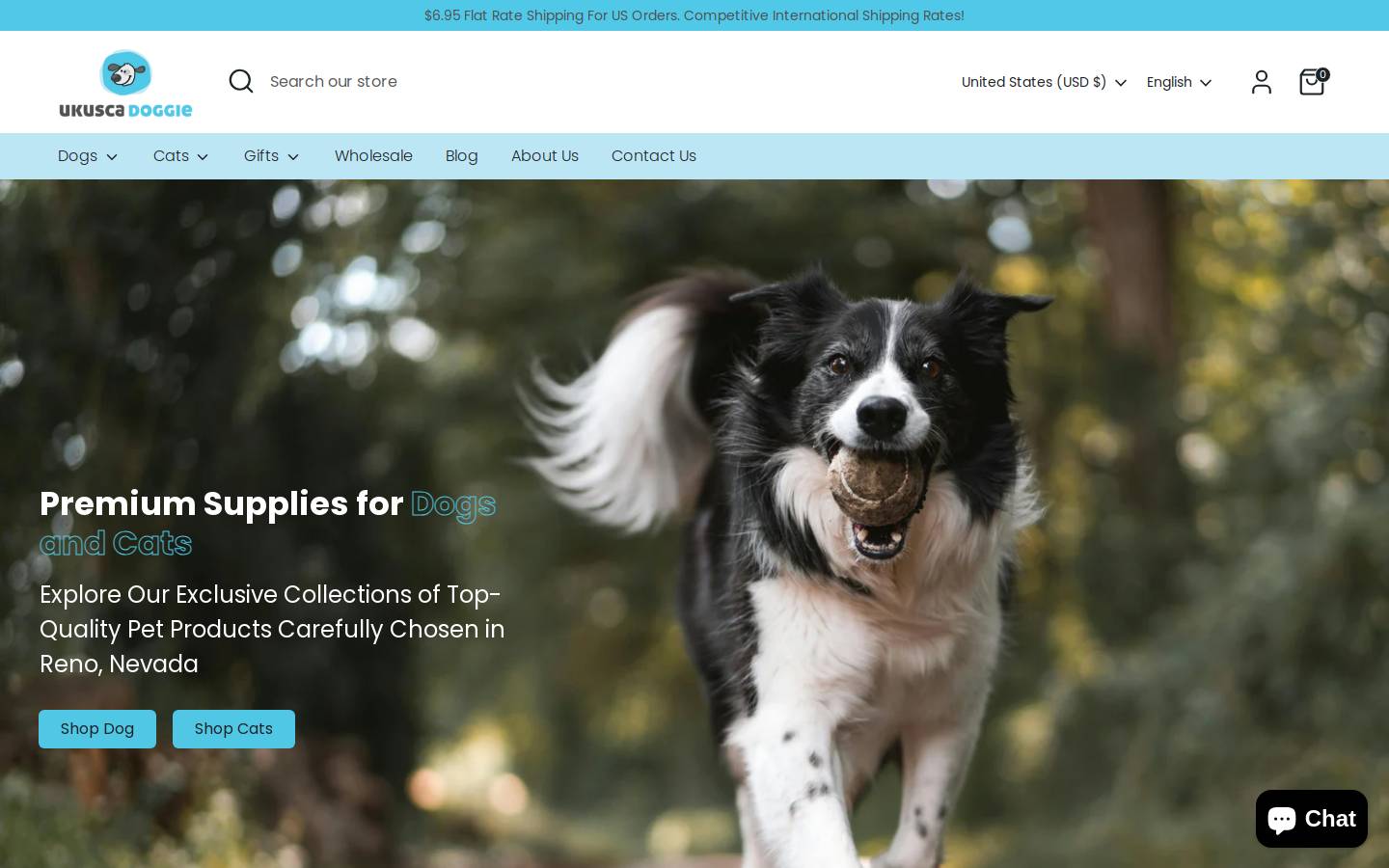 ukuscadoggie.com homepage screenshot