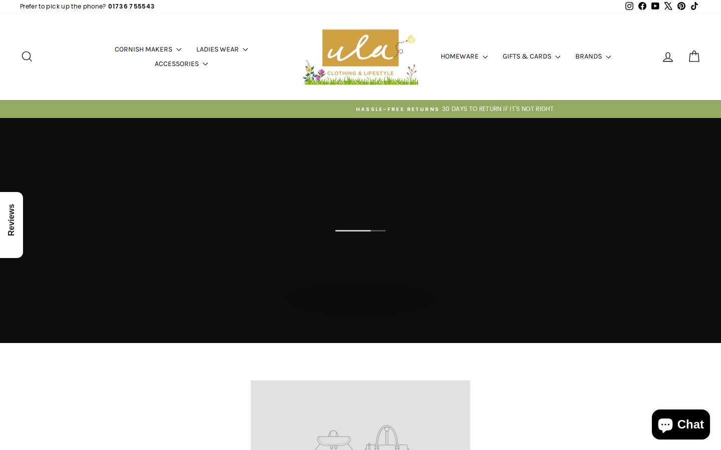 ula.online homepage screenshot