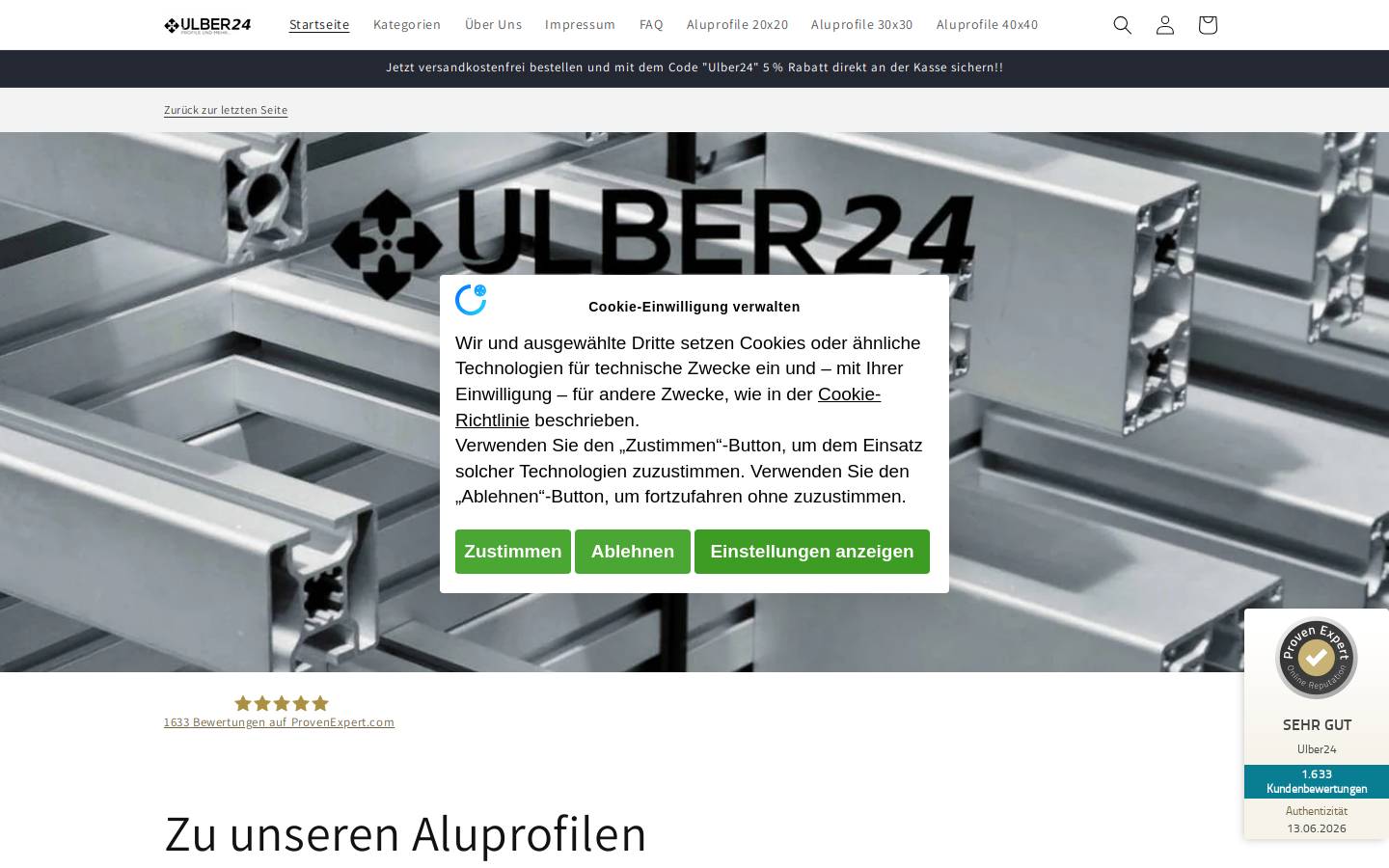 Ulber24 homepage screenshot