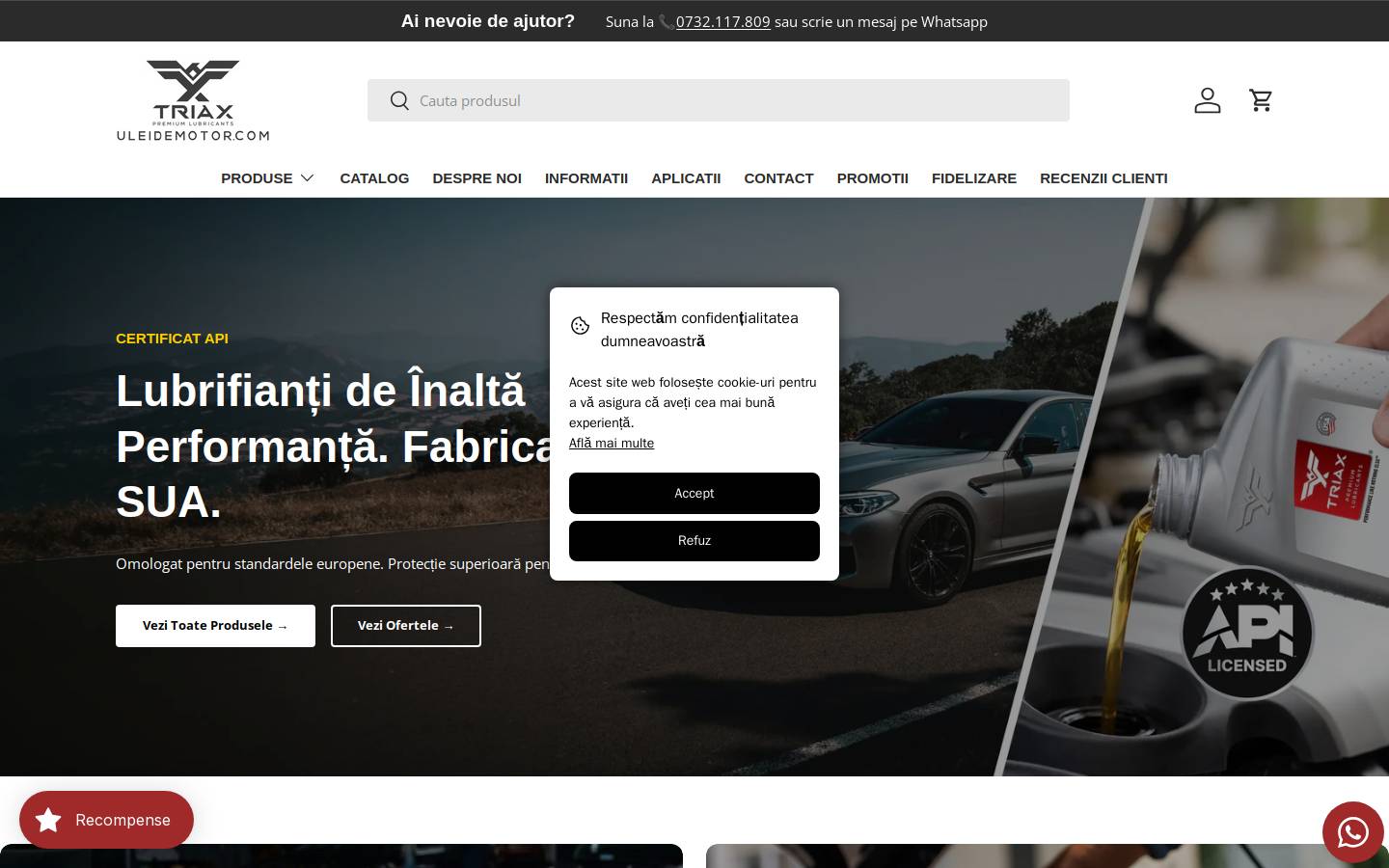 uleidemotor.com homepage screenshot