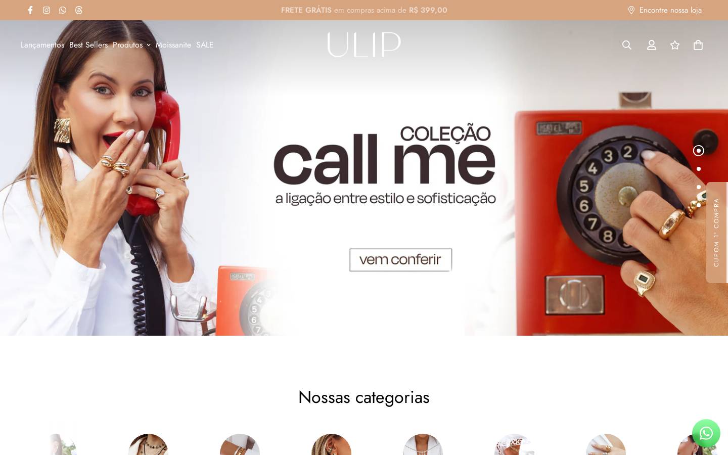 ulipacessorios.com.br homepage screenshot