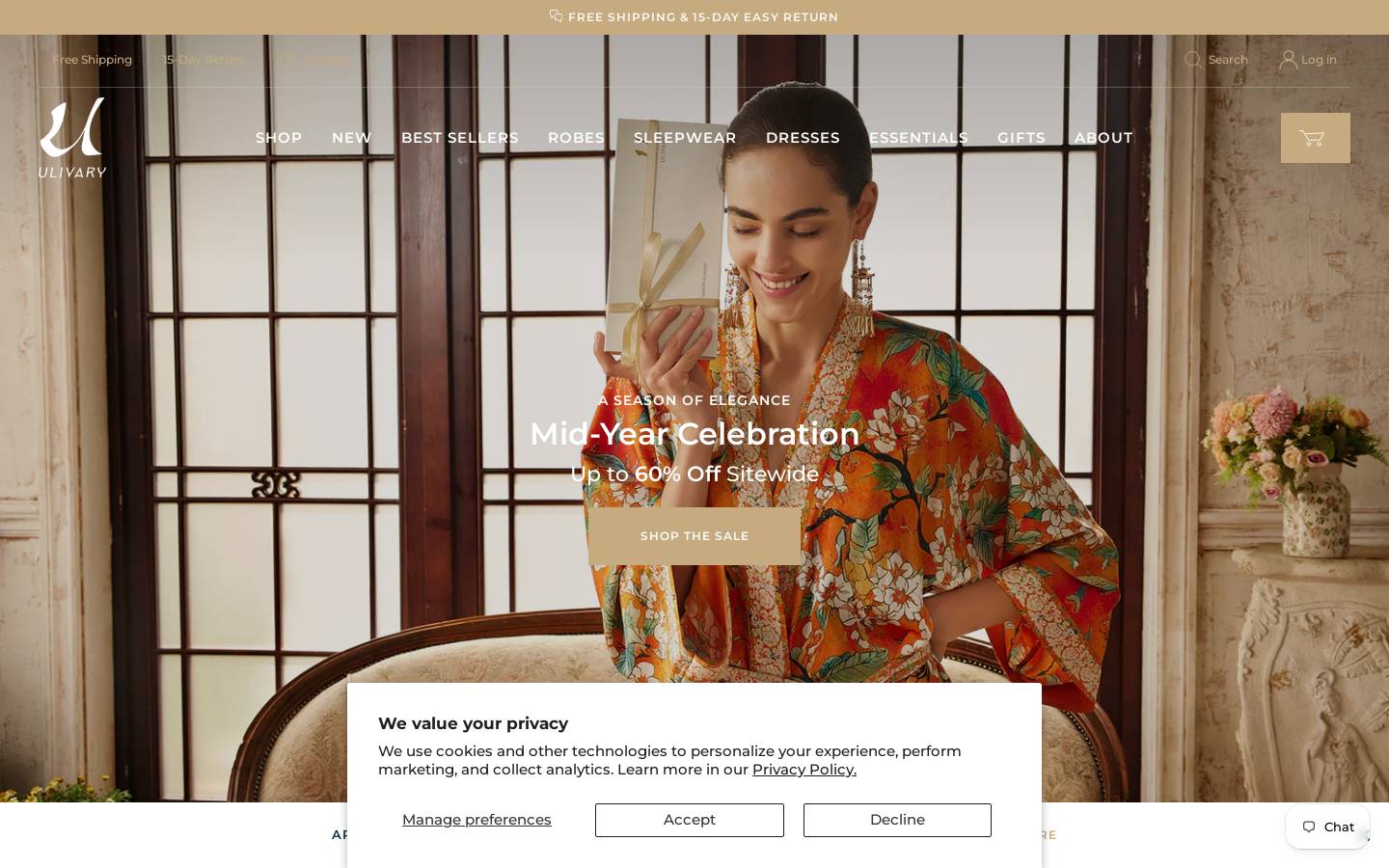 Ulivarylife homepage screenshot
