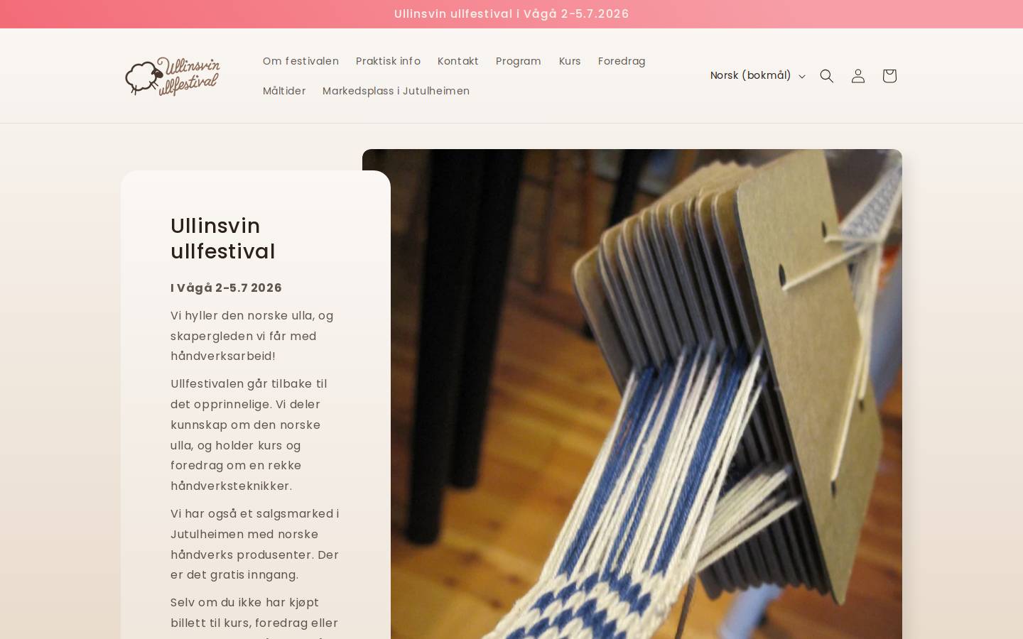 ullfestivalen.no homepage screenshot