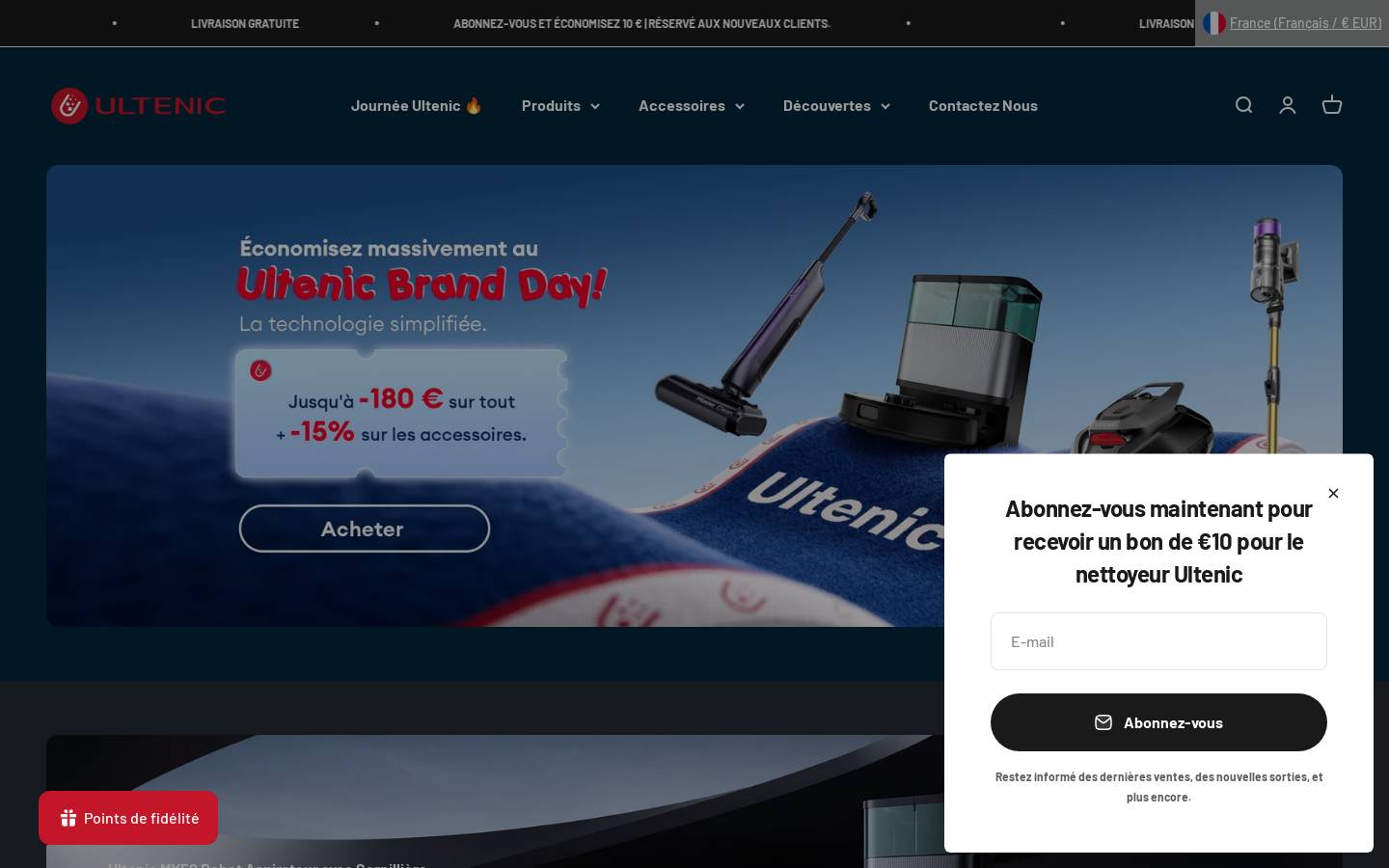 Ultenic homepage screenshot