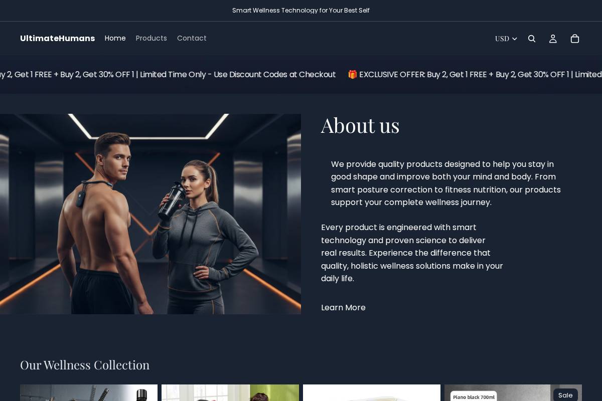 ultimate-humans.com homepage screenshot