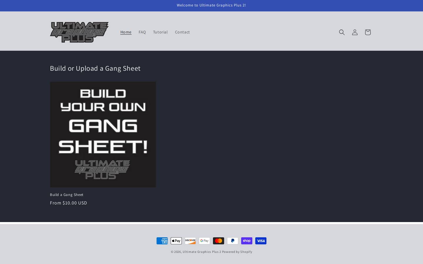 ultimategraphicsplus.com homepage screenshot