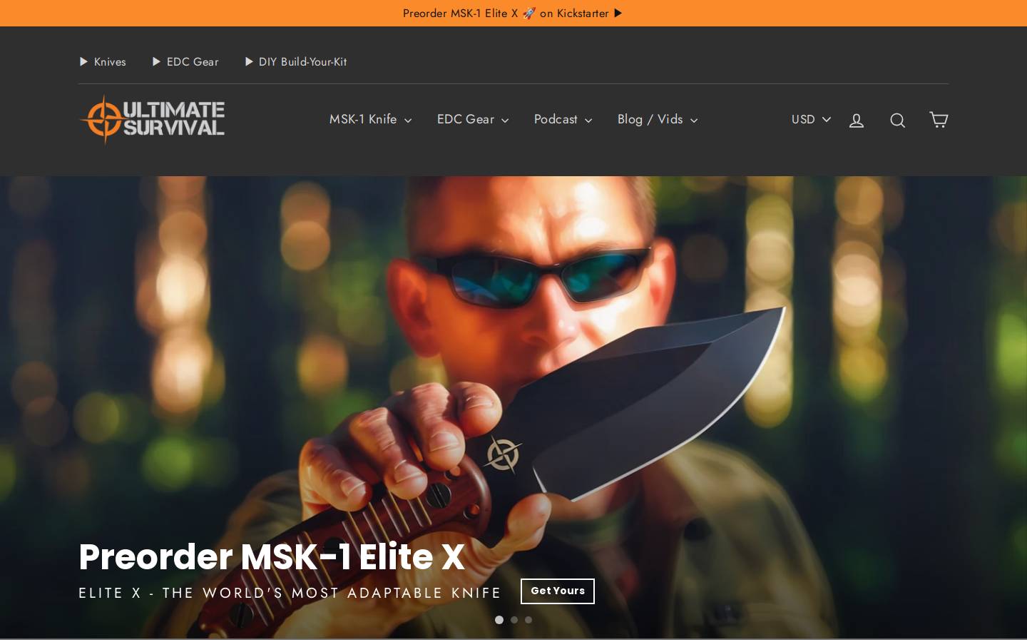 ultimatesurvivaltips.com homepage screenshot