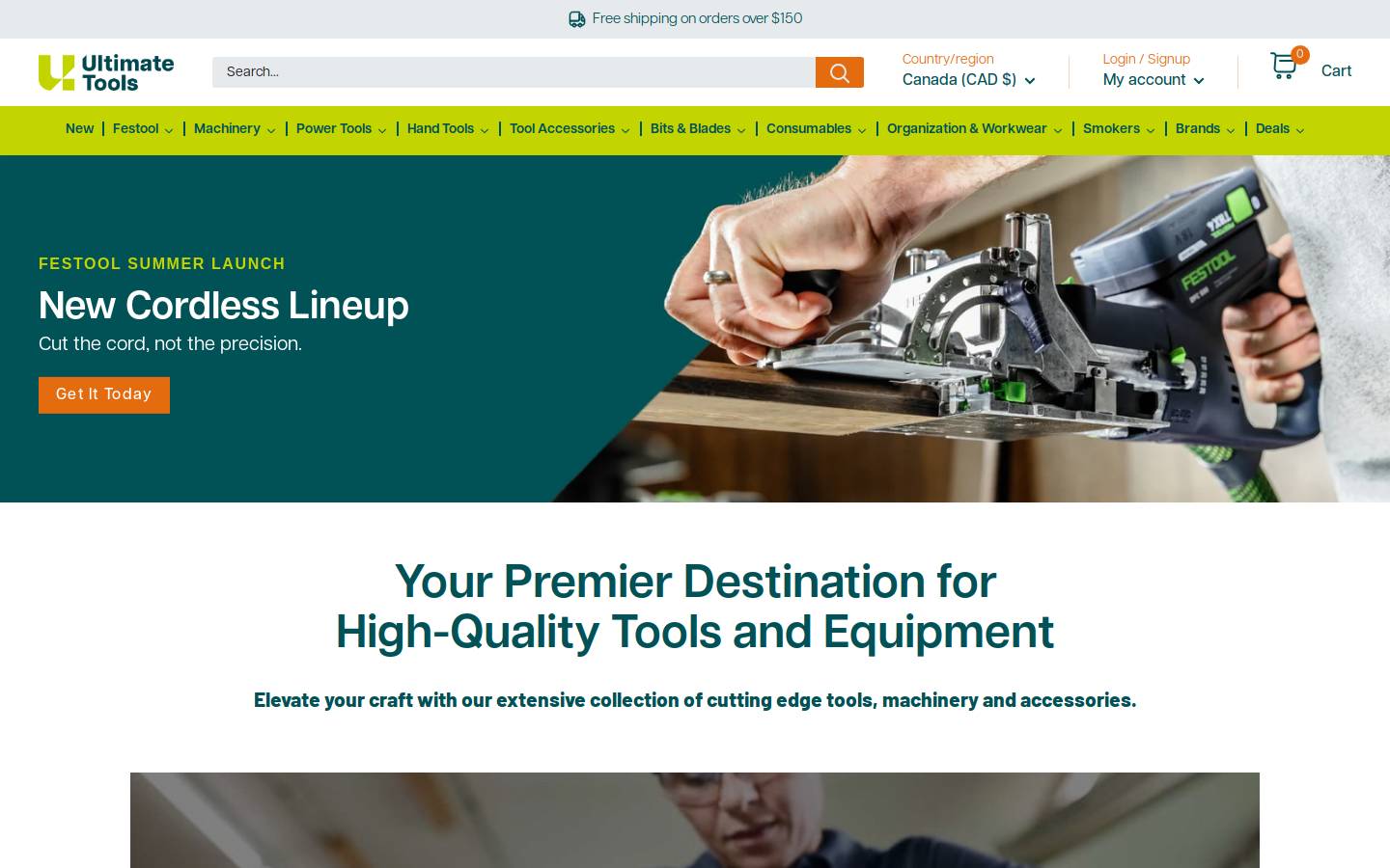ultimatetools.ca homepage screenshot