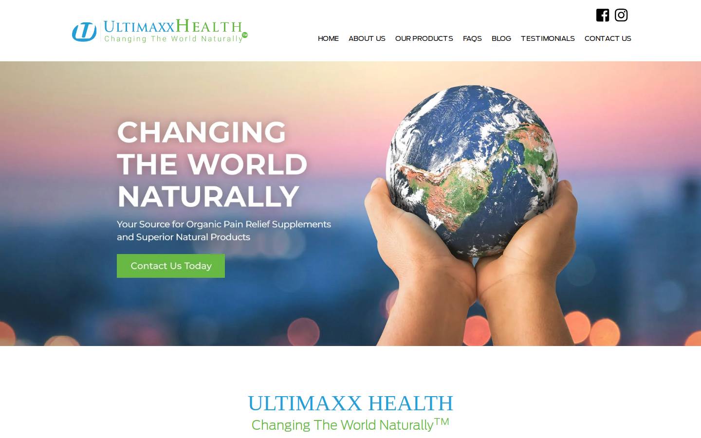 ultimaxxhealth.com homepage screenshot