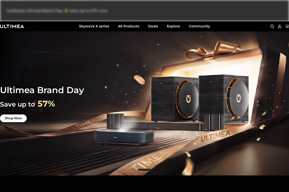 Ultimea homepage screenshot