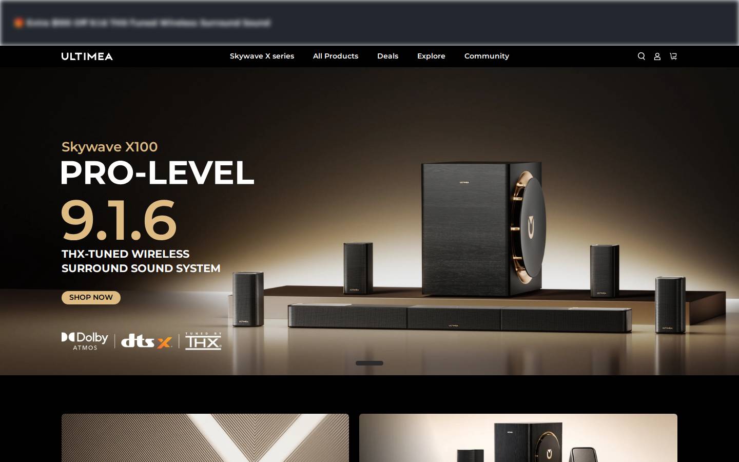 Ultimea homepage screenshot
