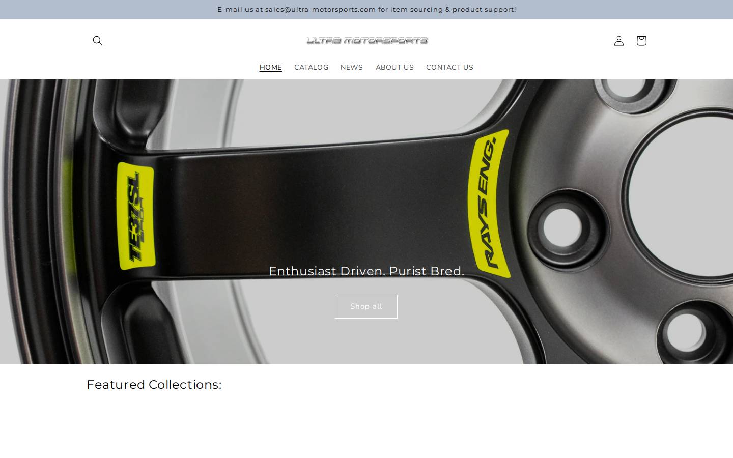ultra-motorsports.com homepage screenshot