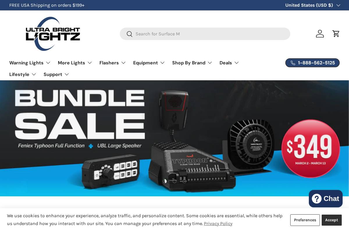 Ultra Bright Lightz homepage screenshot