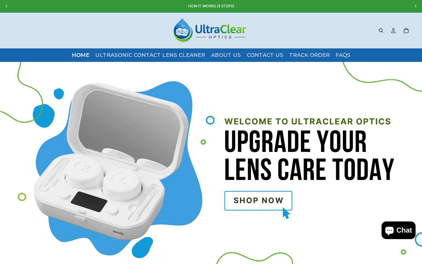 ultraclearoptics.com homepage screenshot