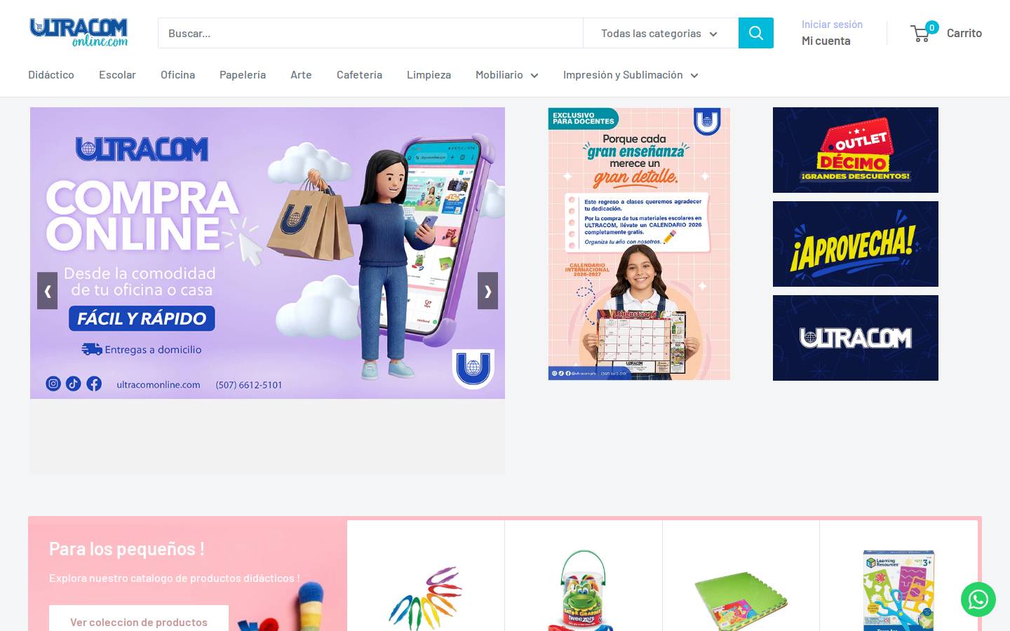 ultracomonline.com homepage screenshot