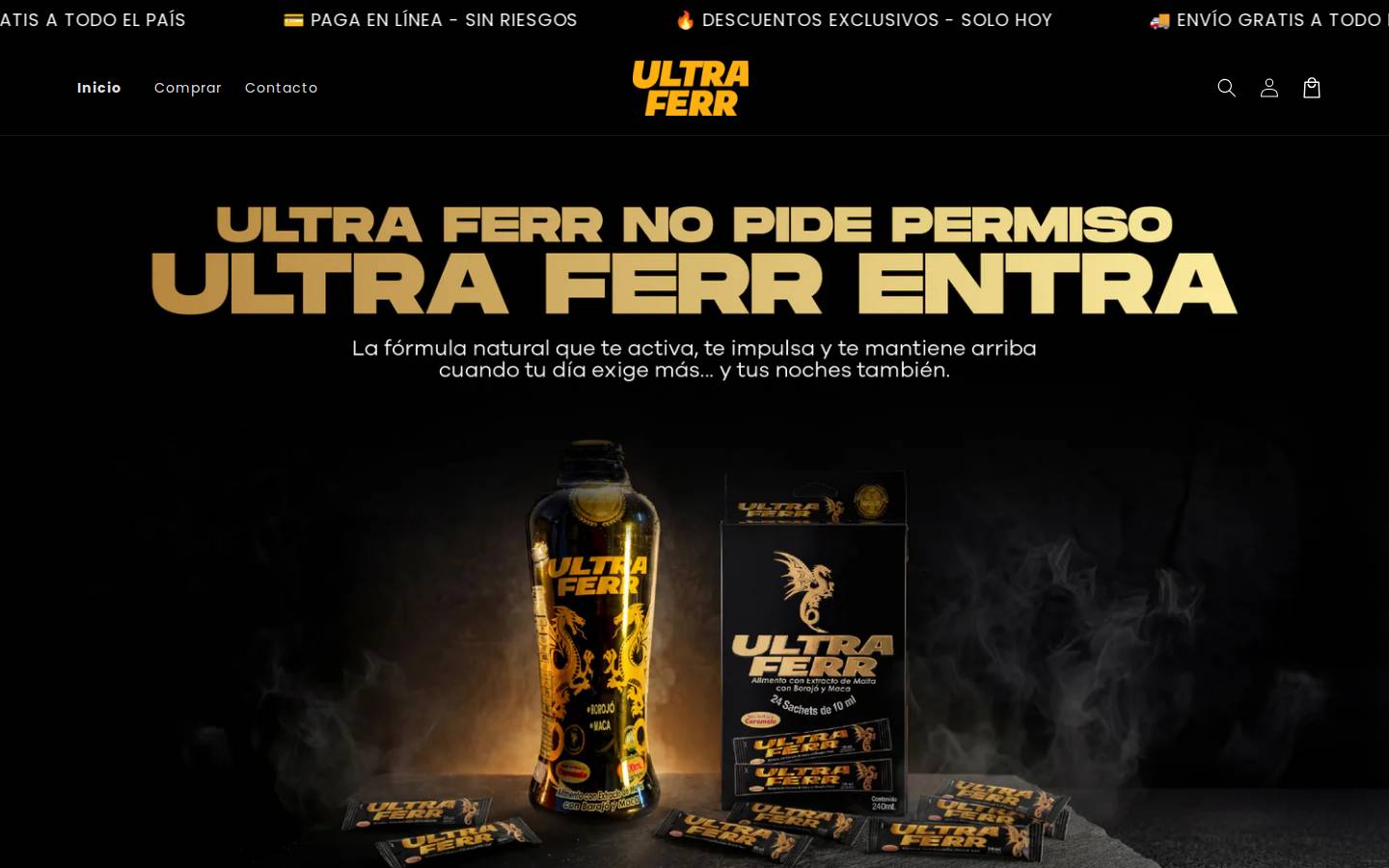 ultraferr.co homepage screenshot
