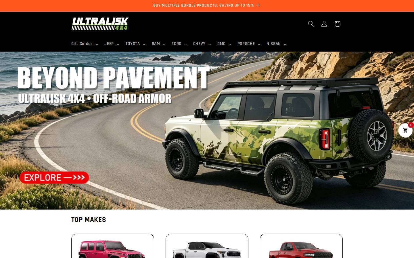 ultralisk4x4.com homepage screenshot